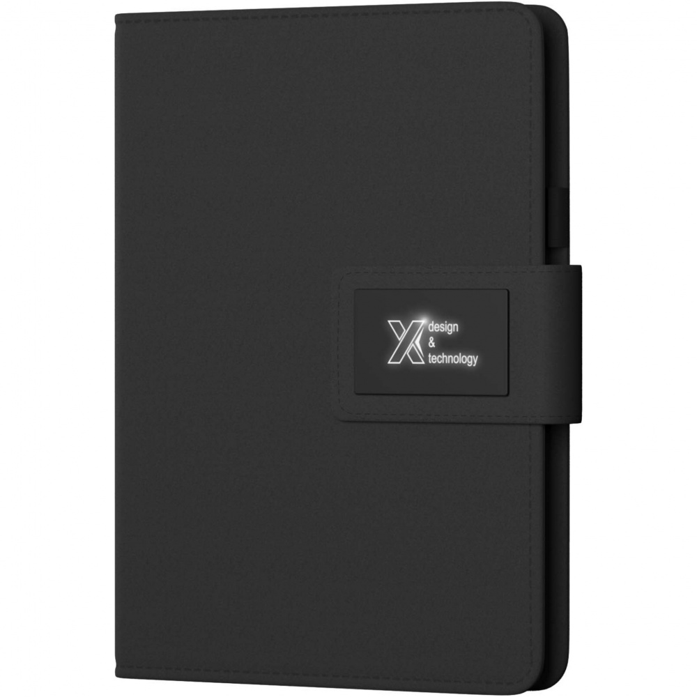 Logo trade promotional giveaways picture of: SCX.design O16 A5 light-up notebook power bank