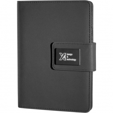 Logo trade promotional merchandise image of: SCX.design O16 A5 light-up notebook power bank