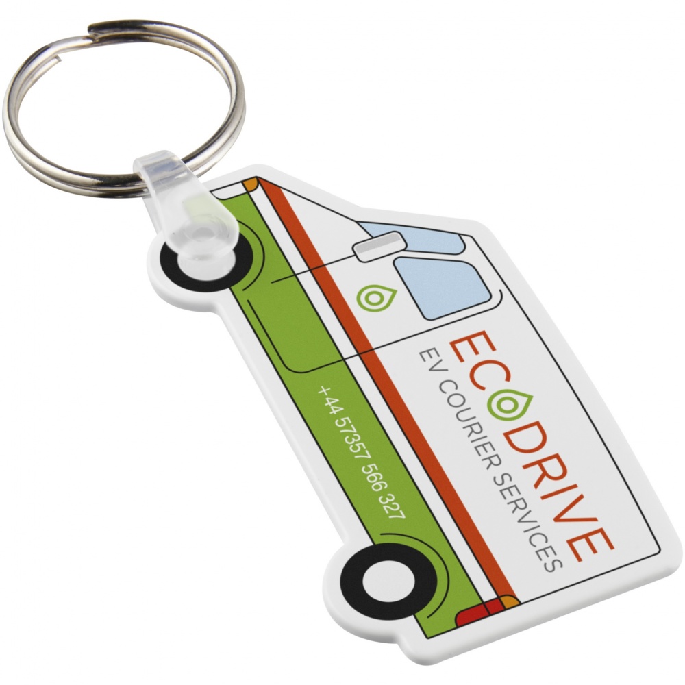 Logotrade promotional giveaway picture of: Tait van-shaped recycled keychain