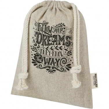 Logotrade advertising product image of: Pheebs 150 g/m² GRS recycled cotton gift bag small 0.5L