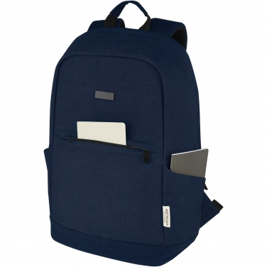 Logo trade promotional merchandise picture of: Joey 15.6" GRS recycled canvas anti-theft laptop backpack 18L