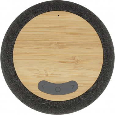 Logotrade corporate gift picture of: Ecofiber bamboo/RPET Bluetooth® speaker and wireless charging pad