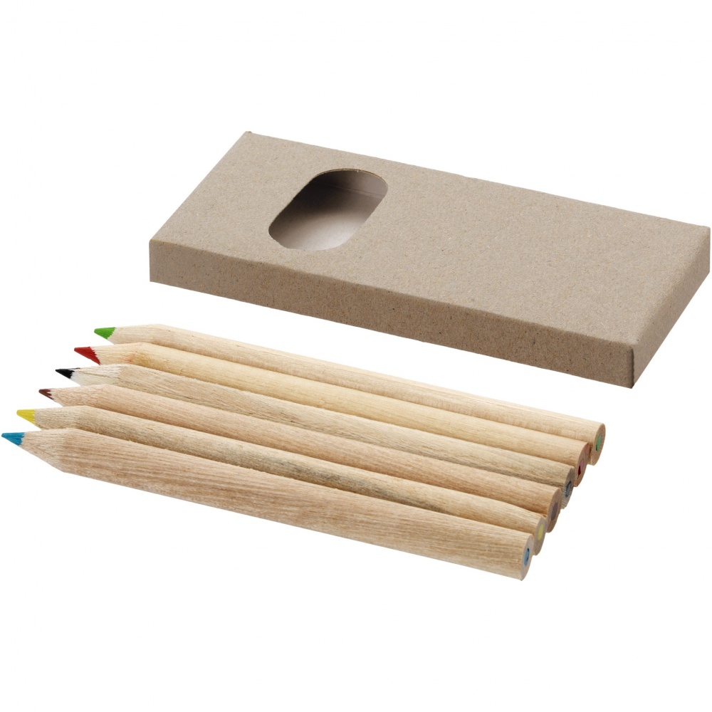 Logo trade promotional merchandise picture of: Artemaa 6-piece pencil colouring set