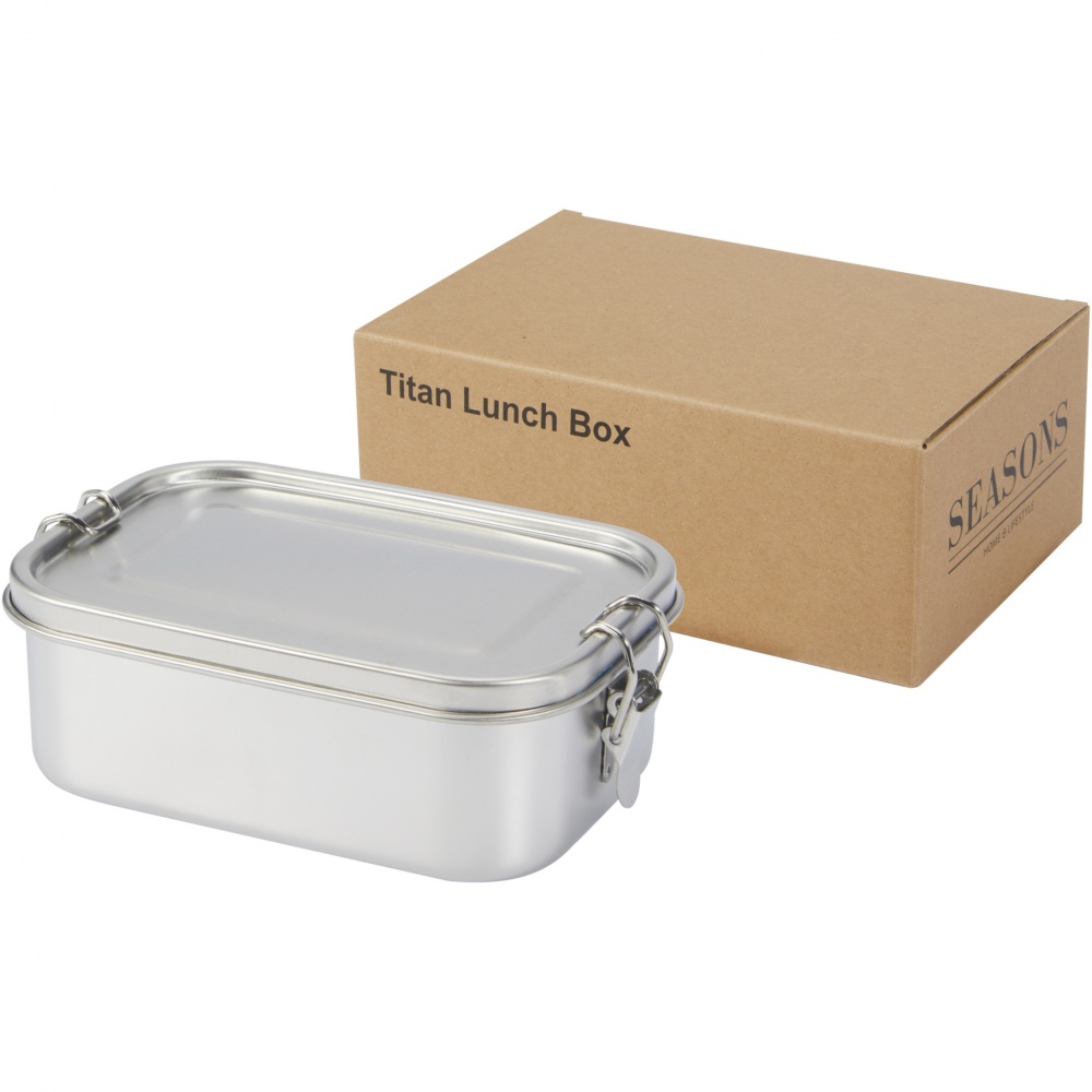 Logo trade promotional gifts image of: Titan recycled stainless steel lunch box
