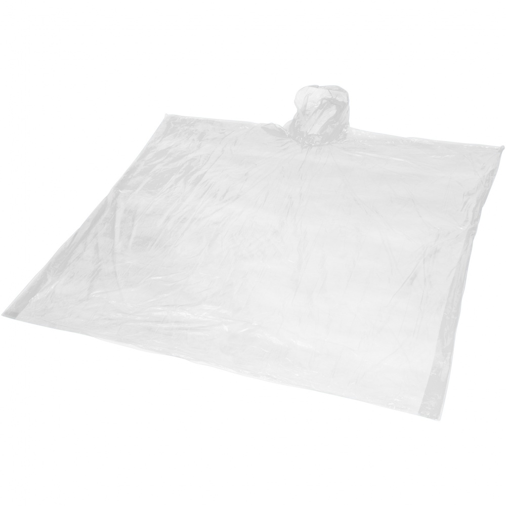Logo trade promotional giveaway photo of: Mayan recycled plastic disposable rain poncho with storage pouch