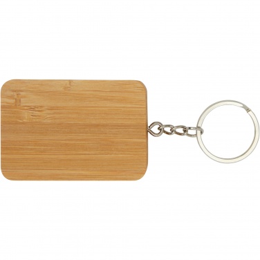 Logotrade promotional merchandise photo of: Reel 6-in-1 retractable bamboo key ring charging cable