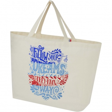 Logo trade promotional giveaway photo of: Cannes 200 g/m2 recycled shopper tote bag 10L