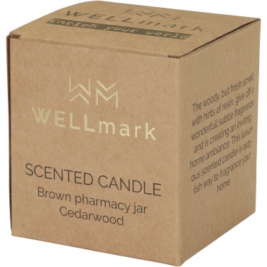 Logo trade promotional products image of: Wellmark Let's Get Cozy 650 g scented candle - cedar wood fragrance