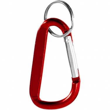 Logo trade promotional gift photo of: Timor RCS recycled aluminium carabiner keychain