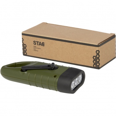 Logo trade promotional giveaways picture of: Helios recycled plastic solar dynamo flashlight with carabiner