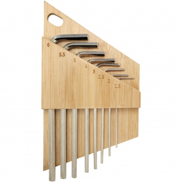 Logotrade advertising products photo of: Allen bamboo hex key tool set