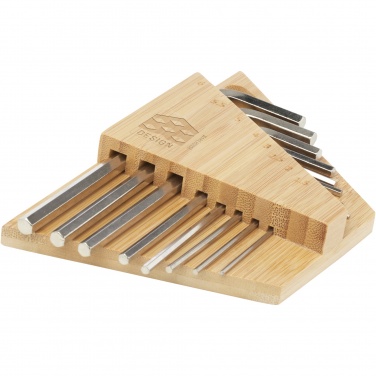 Logotrade promotional giveaway image of: Allen bamboo hex key tool set