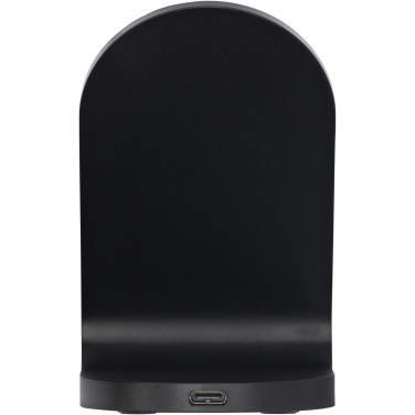 Logotrade promotional merchandise picture of: Loop 15W dual coil RCS recycled plastic wireless charging stand