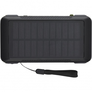 Logotrade promotional product image of: Soldy 10.000 mAh RCS recycled plastic solar dynamo power bank 