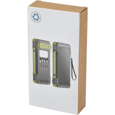 Logotrade advertising product picture of: Soldy 10.000 mAh RCS recycled plastic solar dynamo power bank 