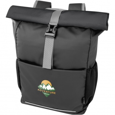 Logo trade promotional giveaway photo of: Aqua 15" GRS recycled water resistant roll-top bike bag 20L