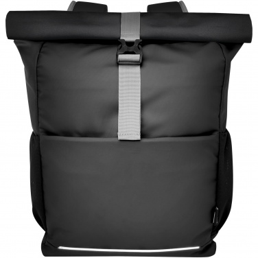 Logo trade promotional item photo of: Aqua 15" GRS recycled water resistant roll-top bike bag 20L
