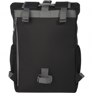 Logotrade promotional item image of: Aqua 15" GRS recycled water resistant roll-top bike bag 20L