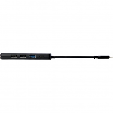 Logotrade promotional giveaway image of: Loop RCS recycled plastic multimedia adapter USB 2.0-3.0 with HDMI port