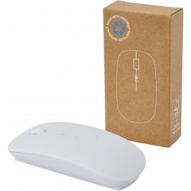 Logo trade promotional items image of: Menlo RCS recycled plastic wireless mouse 