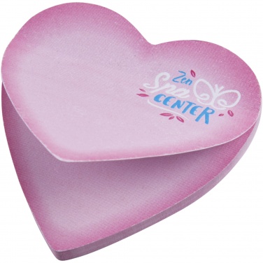Logo trade advertising products image of: Sticky-Mate® heart-shaped recycled sticky notes