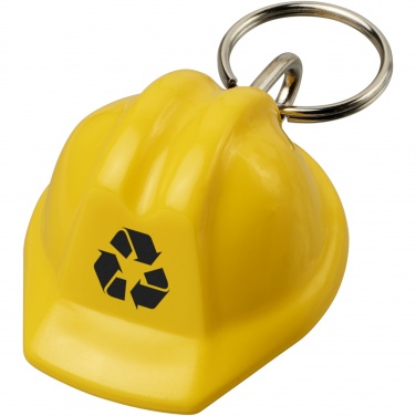 Logo trade promotional merchandise picture of: Kolt hard hat-shaped recycled keychain