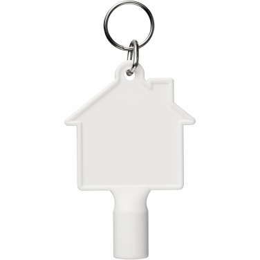Logotrade promotional gifts photo of: Maximilian house-shaped recycled utility key keychain