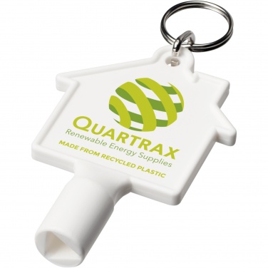 Logo trade corporate gift photo of: Maximilian house-shaped recycled utility key keychain