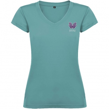 Logo trade promotional gifts picture of: Victoria short sleeve women's v-neck t-shirt