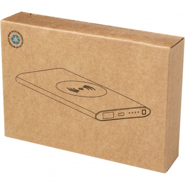 Logo trade promotional merchandise photo of: Juice 4000 mAh Type-C recycled aluminium wireless power bank 