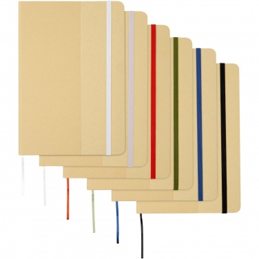 Logo trade corporate gift photo of: Nelida A5 recycled cardboard hard cover notebook