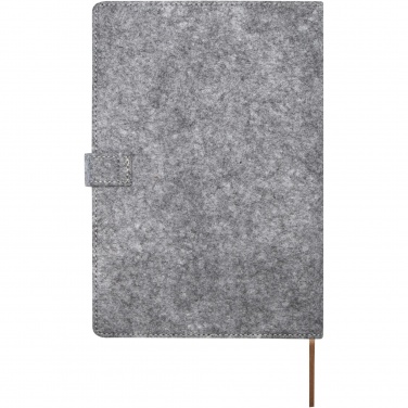 Logotrade promotional product image of: Viviana A5 recycled felt and cork notebook