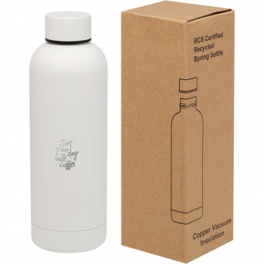 Logotrade promotional product image of: Spring 500 ml RCS certified recycled stainless steel copper vacuum insulated bottle