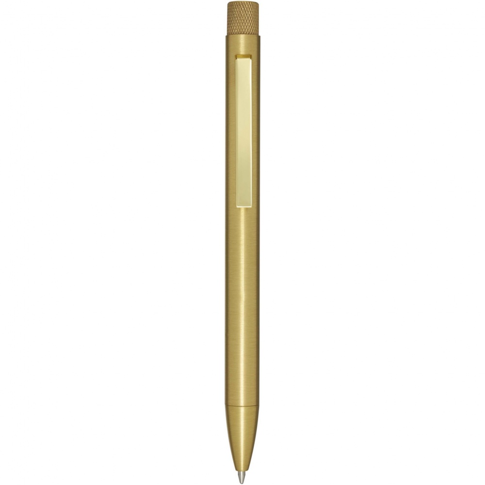 Logo trade business gift photo of: Beatriz recycled brass ballpoint pen
