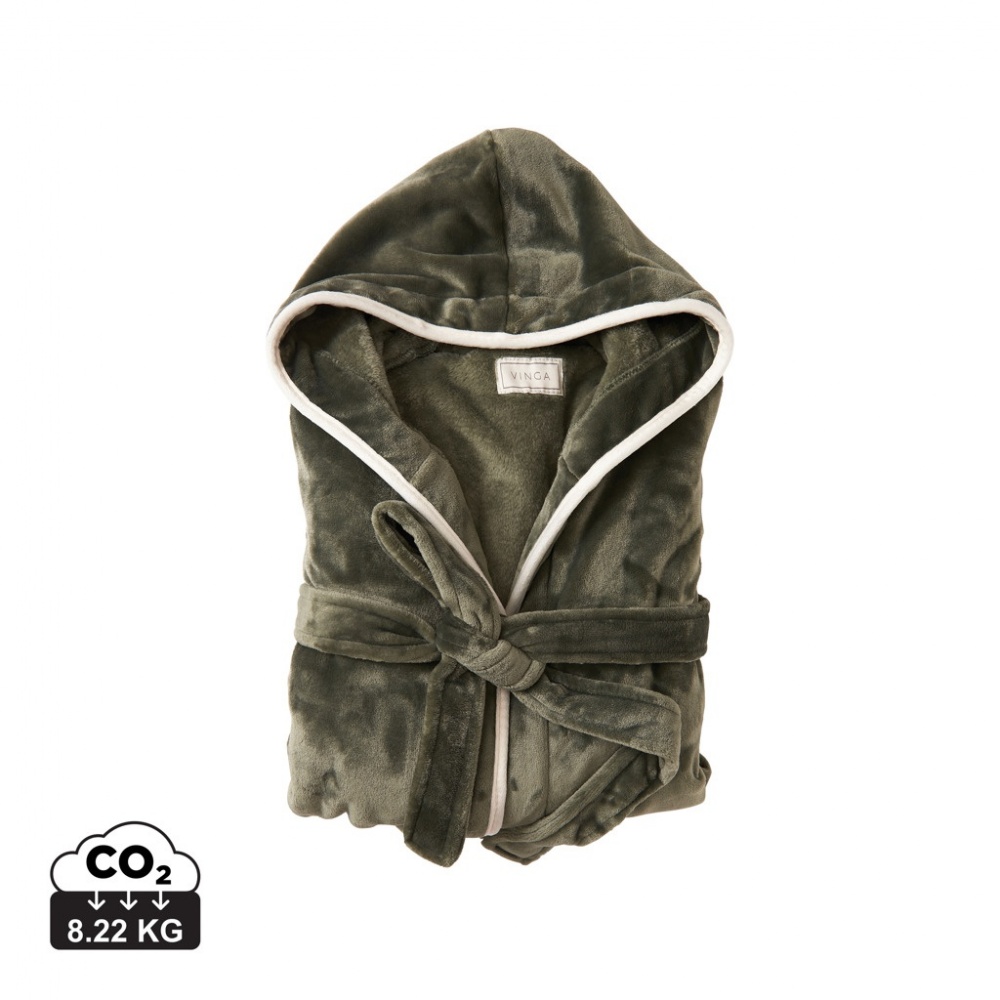 Logotrade promotional gift image of: VINGA Louis luxury plush RPET robe size L-XL