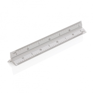 Logo trade promotional giveaways image of: 15cm. Aluminum triangular ruler