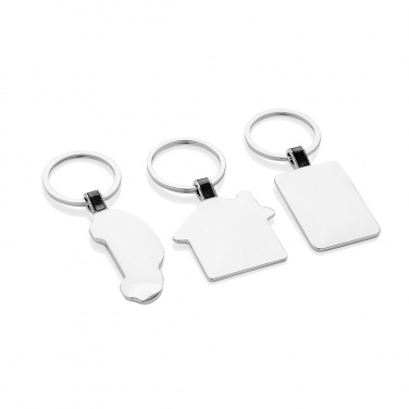 Logo trade advertising product photo of: RCS recycled zinc alloy house keyring