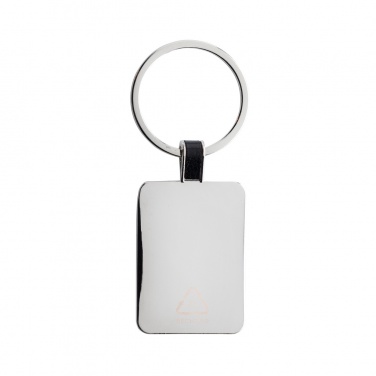 Logo trade promotional giveaways image of: RCS recycled zinc alloy rectangle keyring