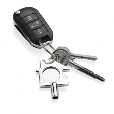 Logo trade corporate gifts picture of: RCS recycled zinc alloy 3 in 1 keychain