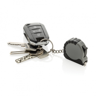 Logo trade promotional items image of: MeasureMate RCS reycled ABS 1 meter tape keychain