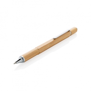 Logo trade promotional products image of: Bamboo 5-in-1 toolpen