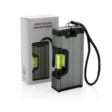 Logo trade promotional merchandise picture of: Pocket size level ruler with magnet