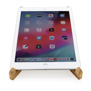 Logo trade advertising product photo of: Bamboo portable laptop stand