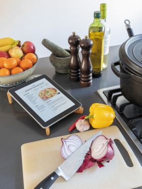 Logo trade promotional merchandise picture of: Bamboo portable laptop stand