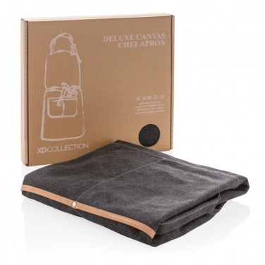 Logotrade promotional product picture of: Deluxe canvas chef apron