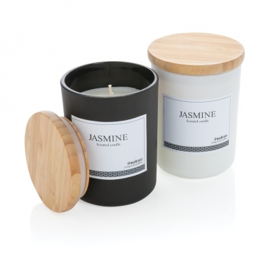 Logotrade promotional product picture of: Ukiyo deluxe scented candle with bamboo lid