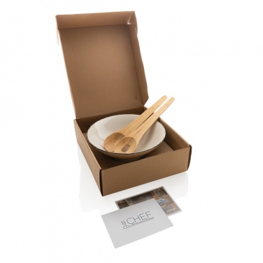 Logo trade promotional giveaways picture of: Ukiyo salad bowl with bamboo salad server
