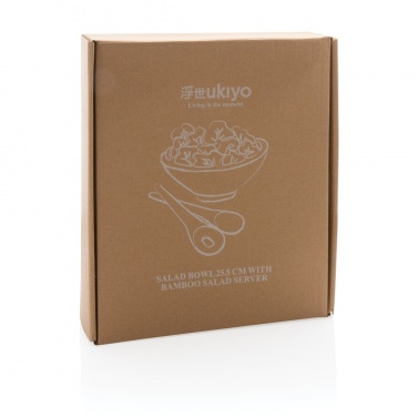 Logotrade promotional products photo of: Ukiyo salad bowl with bamboo salad server