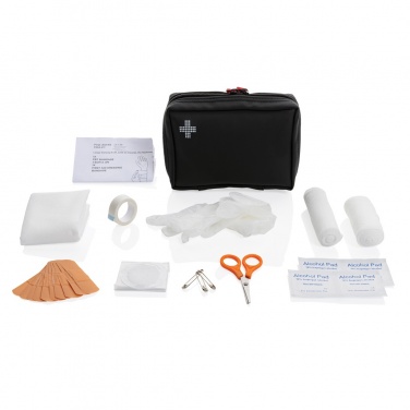 Logo trade corporate gifts picture of: RCS recycled nubuck PU pouch  first aid set