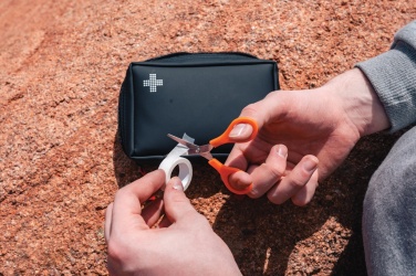 Logo trade promotional merchandise photo of: RCS recycled nubuck PU pouch  first aid set
